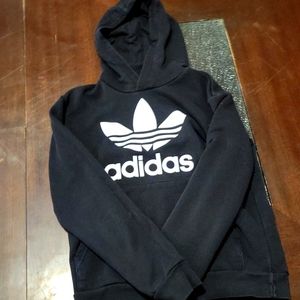Black adidas boys M hoodie slightly used